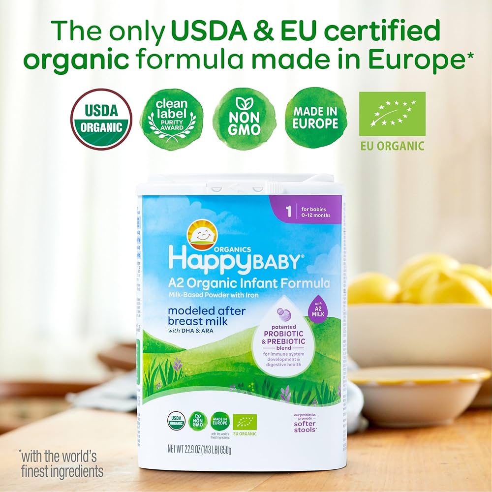 Amazon.com: Happy Baby Organics Stage 1 A2 Infant Formula, 0